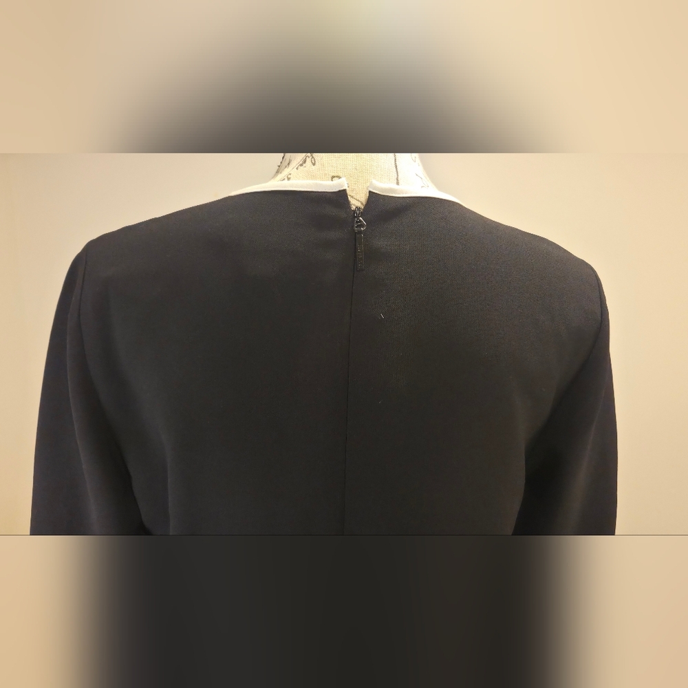 Ted Baker Black Dress with White Accents, Size 2 - Picture 8 of 16